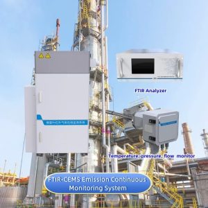 Professional stack emission monitoring CEMS analyzer cabinet with digital display and control interface